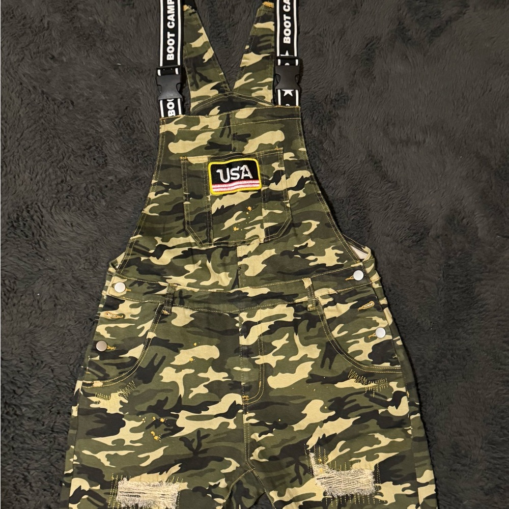 Camo Overall Shorts for Men